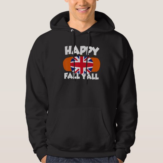 Veste À Capuche Happy Fall Y'all Thanksgiving Pumpkin UK 2 (Devant)