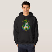 Veste À Capuche Happy Jour de la Saint Patrick Labrador Leprechaun (Devant entier)