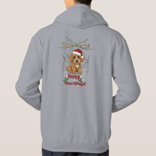 Veste À Capuche Happy Pawlidays Christmas Cockapoo T-Shirt (Dos)