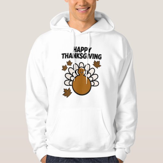 Veste À Capuche Happy Thanksgiving Comic Fall Tee (Devant)