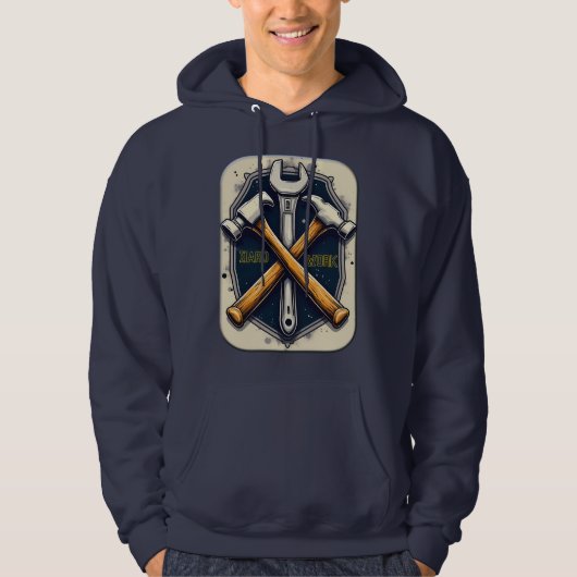 Veste À Capuche Hard Work Tools Worker Pride Labor Day Design (Devant)