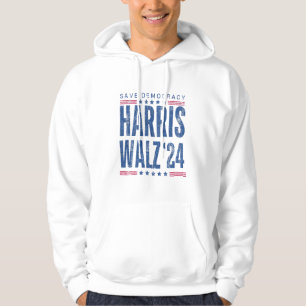 Veste À Capuche Harris Walz 2024 Sauver la démocratie