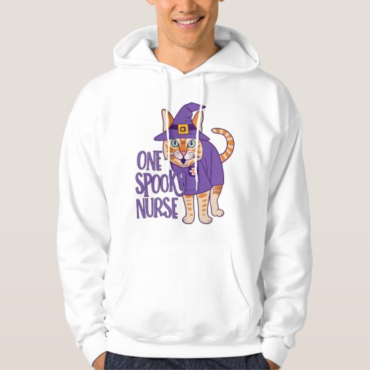 Veste À Capuche Hauntingly mignon Un Chat infirmière Éffrayant (Devant)