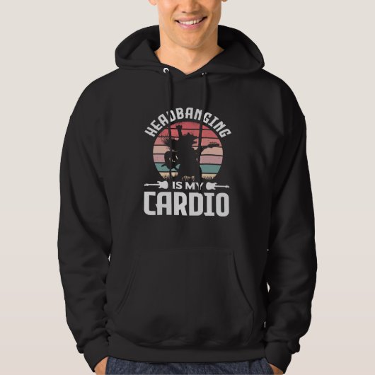 Veste À Capuche Headbanging Is My Cardio  Heavy Metal Music (Devant)