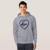 Veste À Capuche Heart Check Sweatshirt à capuchon de base masculin (Devant entier)