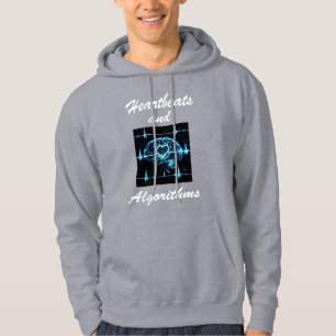 Veste À Capuche "Heartbeats and Algorithmes" amour futuriste