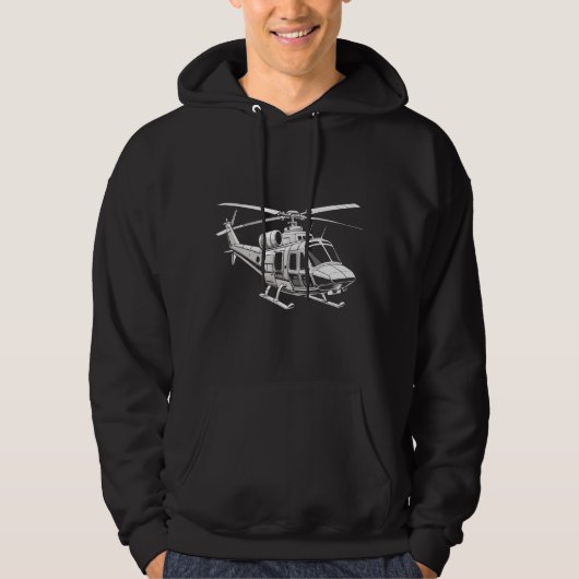 Veste À Capuche Hélicoptère Bell 206 Jetranger (Devant)