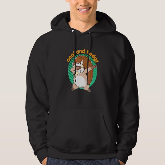 Veste À Capuche Hérisson Dabbing Animal Pun Cool Et Hérisson tenda (Devant)