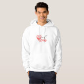 Veste À Capuche Herz Liebe Dartscheibe mit Pfeil und Bogen (Devant entier)