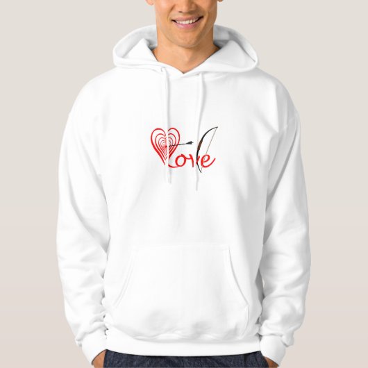 Veste À Capuche Herz Liebe Dartscheibe mit Pfeil und Bogen (Devant)