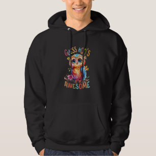 Veste À Capuche hibou avec des fleurs chouettes chouettes oiseau v