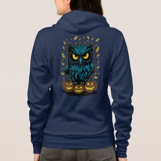 Veste À Capuche Hibou drôle d'Halloween (Dos)