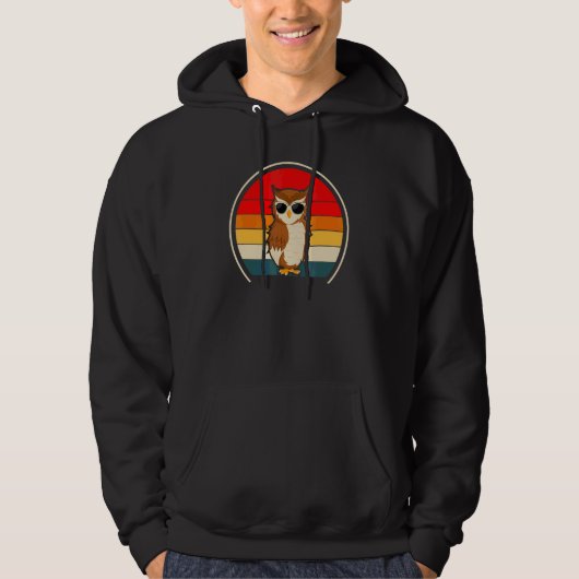 Veste À Capuche Hibou Rétro Cool (Devant)