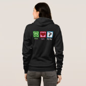 Veste À Capuche Hip hop Peace Love (Dos entier)