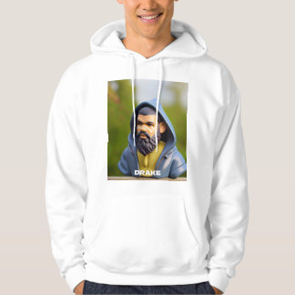 Veste À Capuche HipHop Drake Portrait Art Gnomis Photo Imprimer Ji