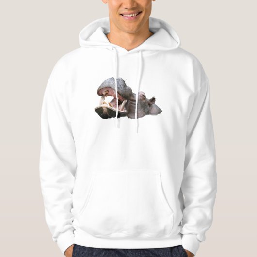 Veste À Capuche Hippopotamus White Men's Hoodies (Devant)
