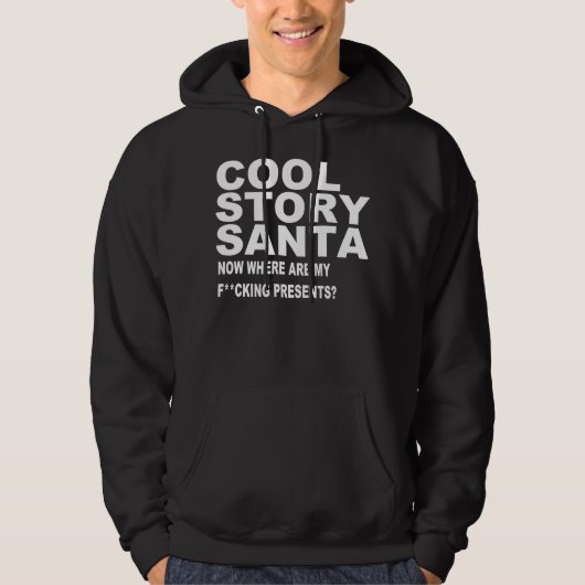 VESTE À CAPUCHE HISTOIRE COOL PÈRE NOËL (Devant)
