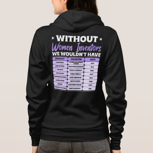 Veste À Capuche Histoire des femmes inventrices, journée internati (Dos)