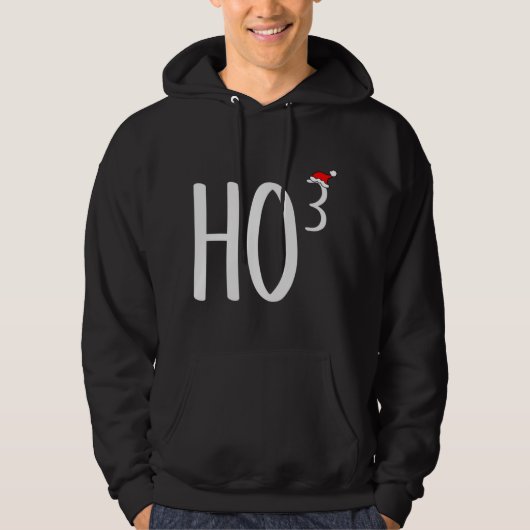 Veste À Capuche Ho Cubed, Ho Ho Ho Math Enseignant Noël (Devant)