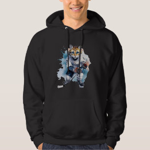 Veste À Capuche Hockey sur glace Chat parfaitement Cool