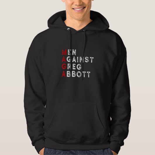 Veste À Capuche Hommes contre Greg Abbott (Devant)