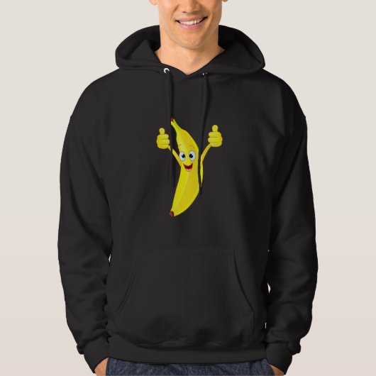 Veste À Capuche Hommes Femmes Humour Graphique Banane (Devant)