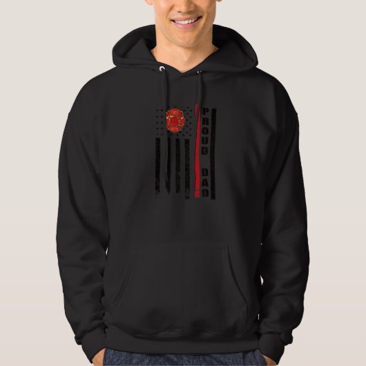 Veste À Capuche Hommes Fier Feu Papa Frapeau Frappe Feu Papa (Devant)