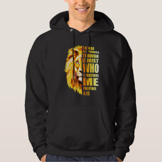 Veste À Capuche Hommes Philippiens 413 Bible chrétienne Verse Lion