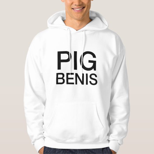 Veste À Capuche Hommes PIG BENIS (Devant)
