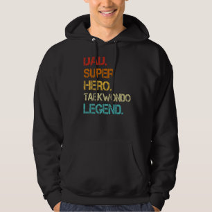 Veste À Capuche Hommes Style Vintage Papa Héros Taekwondo Légende