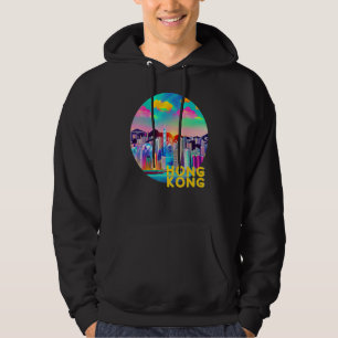 Veste À Capuche Hong Kong Chine Rétro 90s Vaporwave Mod Colorful T