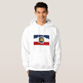 Veste À Capuche Hooded Sweatshirt with Flag of Utah, USA (Devant entier)