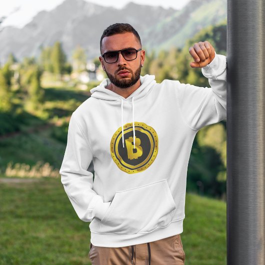 Veste À Capuche Hoodie Bitcoin Doré