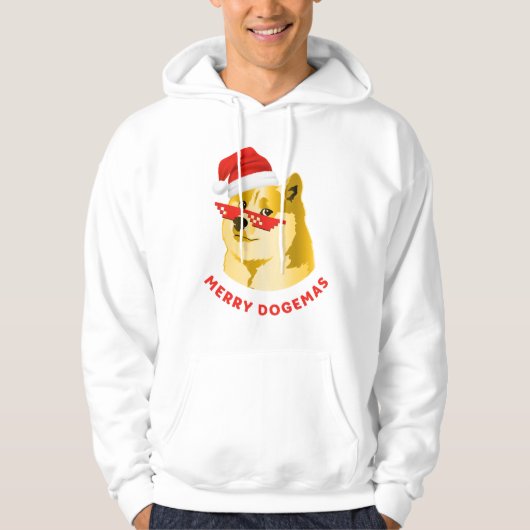Veste À Capuche Hoodies with Dogecoin Merry Cryptmas (Devant)