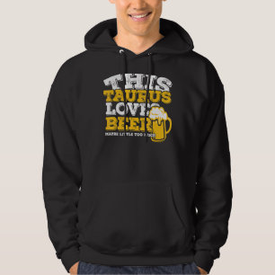 Veste À Capuche Horoscope Taurus Symbole Zodiaque Aime Bière