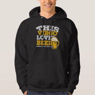 Veste À Capuche Horoscope Virgo Zodiac Signet Aimer Bière