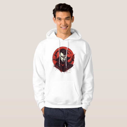 Veste À Capuche Horreur à yeux rouges (Devant entier)