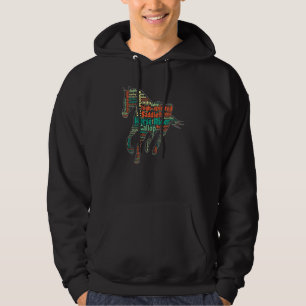 Veste À Capuche Horse Word Cloud Barrel Racer Rodéo Horse Racer