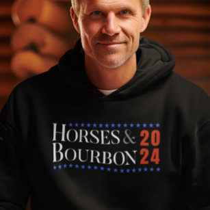 Veste À Capuche Horses & Bourbon 2024 Élection équestre amusante