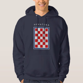 Veste À Capuche Hrvatska Checker Blue Border