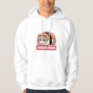 Veste À Capuche Humeur Wasabi Drôle Chat Grincheux Sushi Meme