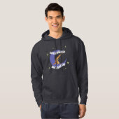 Veste À Capuche Humour d'aviation Lune Ptérodactyle Drôle (Devant entier)