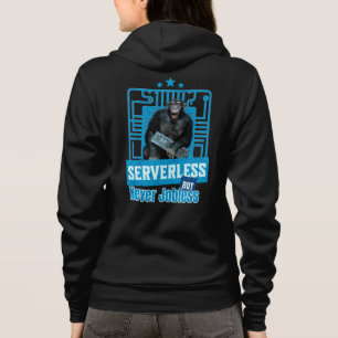 Veste À Capuche Humour de développeur singe drôle sans serveur