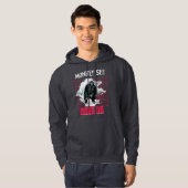 Veste À Capuche Humour de développeur Web « Le singe voit, code, f (Devant entier)