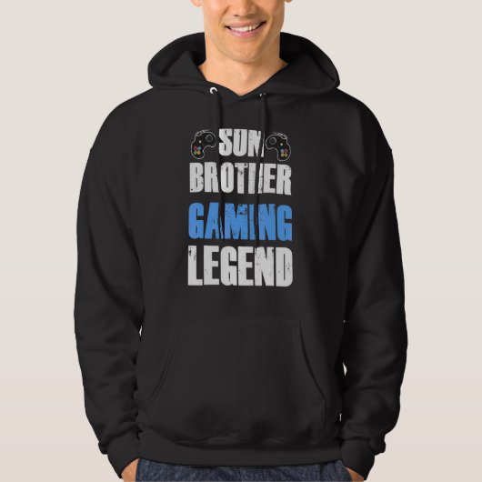 Veste À Capuche Humour de jeu de légende de son frère (Devant)