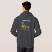 Veste À Capuche Humour de professeur Teachersaurus avec de petits (Dos entier)