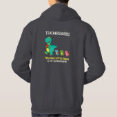 Veste À Capuche Humour de professeur Teachersaurus avec de petits (Dos)
