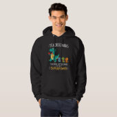 Veste À Capuche Humour de professeur Teachersaurus avec de petits (Devant entier)