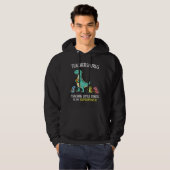 Veste À Capuche Humour de professeur Teachersaurus avec de petits (Devant entier)