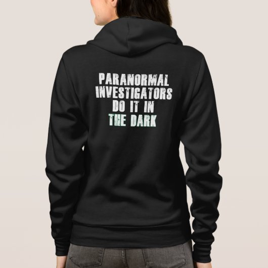 Veste À Capuche Humour des enquêteurs paranormal (blanc) (Dos)
